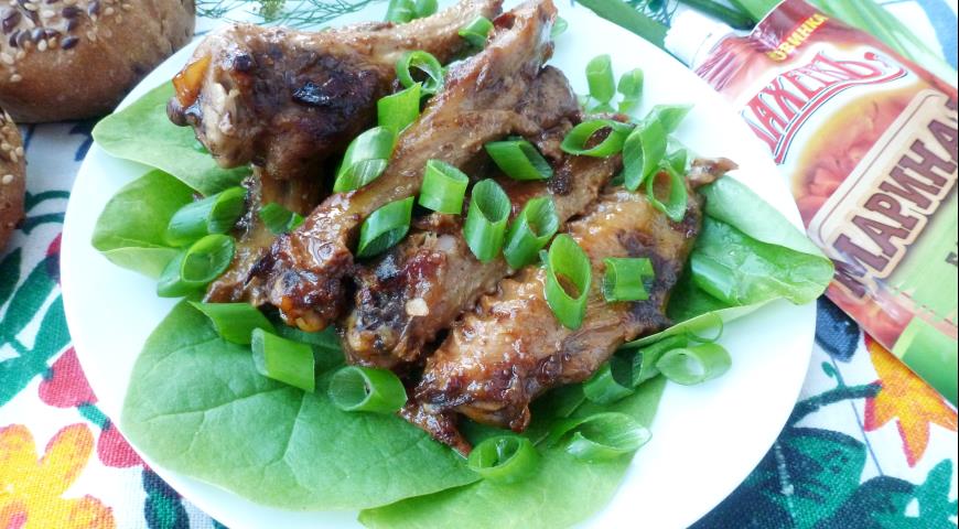 BBQ duck wings with honey