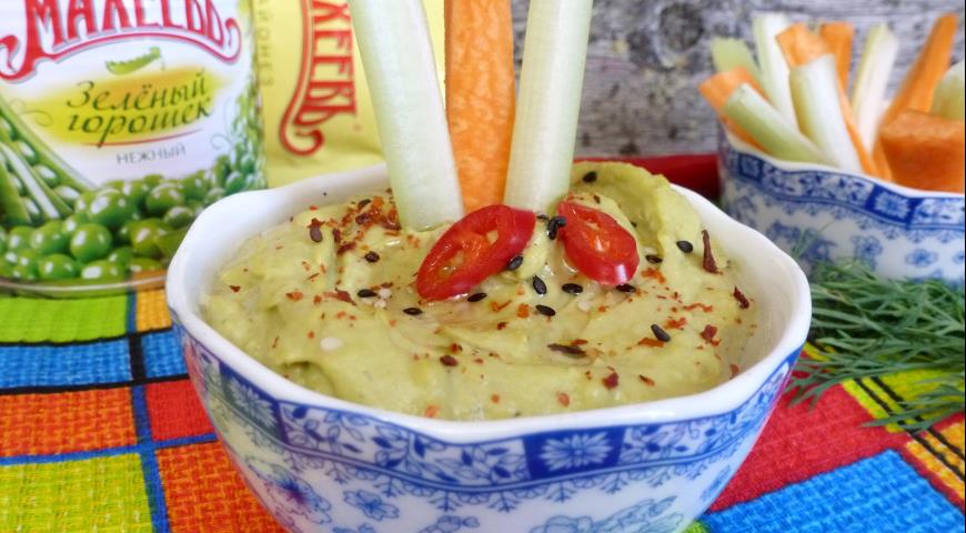Canned peas and avocado dip