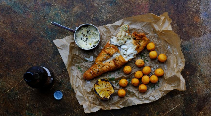 Fish &amp; Chips, a step by step recipe with a photo