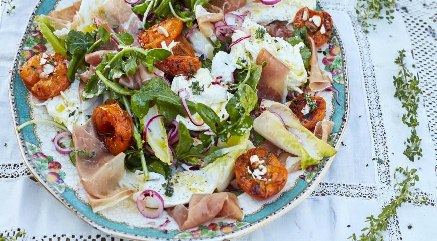 Grilled Apricot Salad by Jamie Oliver