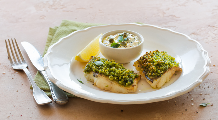 Haddock with gremolata and cucumber sauce