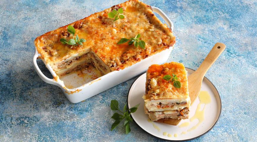 Lasagne with pork and potatoes