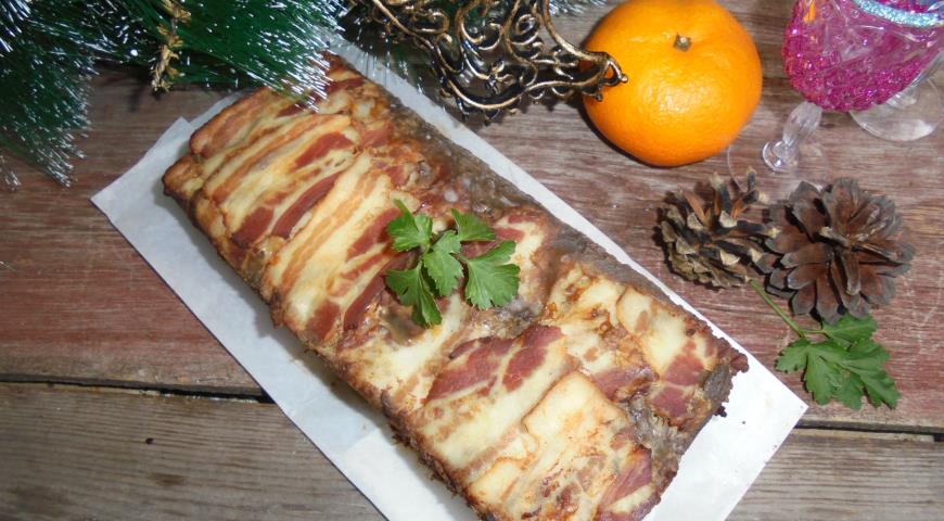 Meat terrine with nuts and dried cranberries