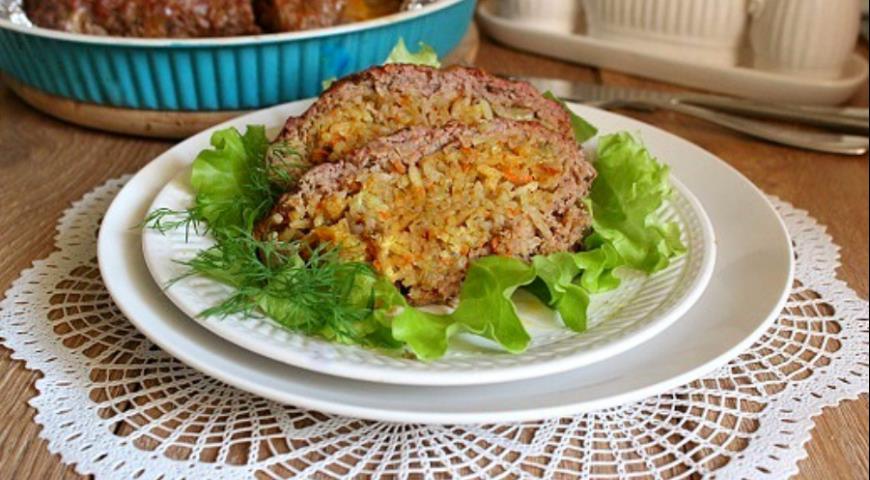 Meatloaf with spicy rice