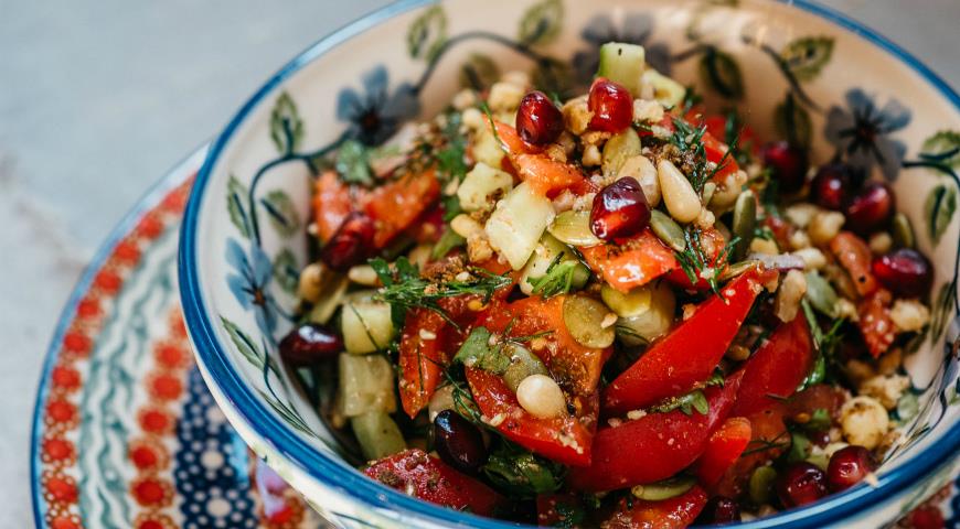 Middle Eastern cottage cheese salad