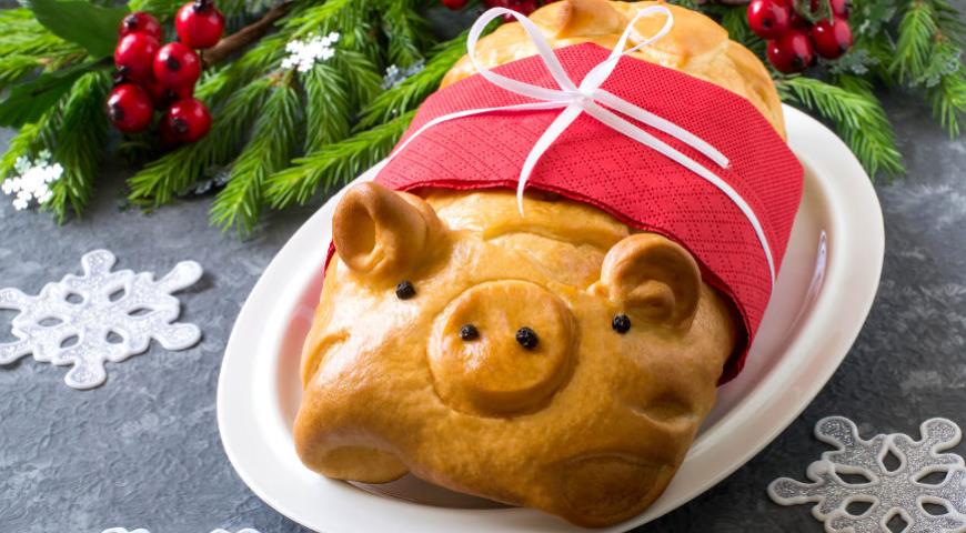 New Year Pie Pig Piggy Bank