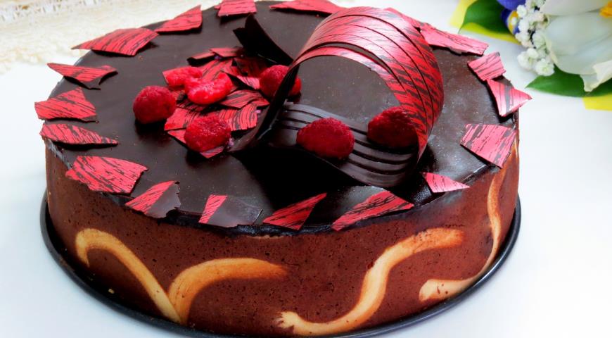 Rive Gauche chocolate raspberry cake