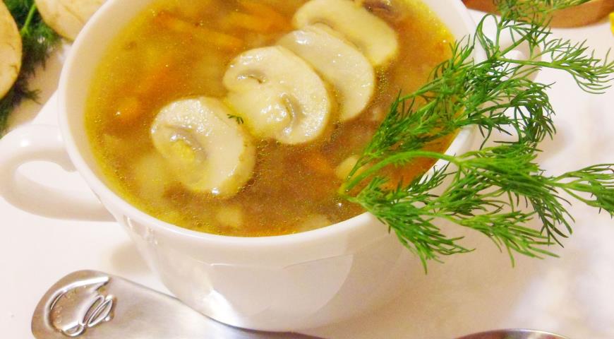 Stewed mushroom soup