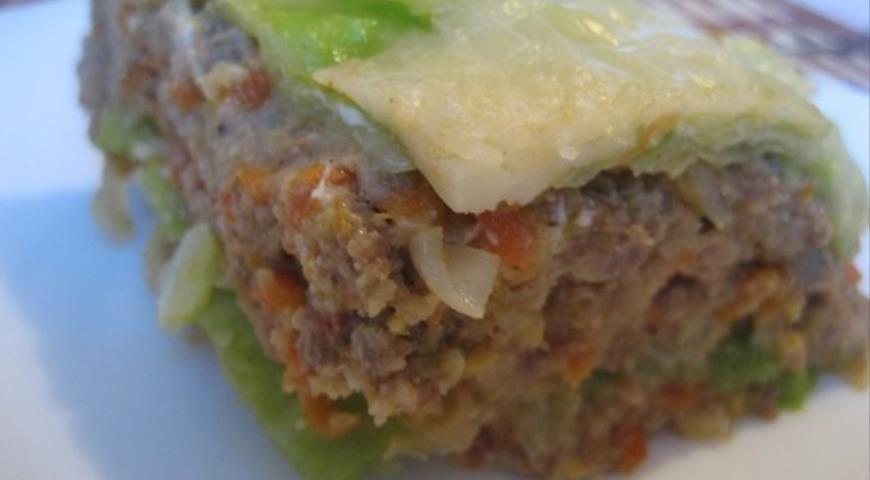 Young cabbage casserole