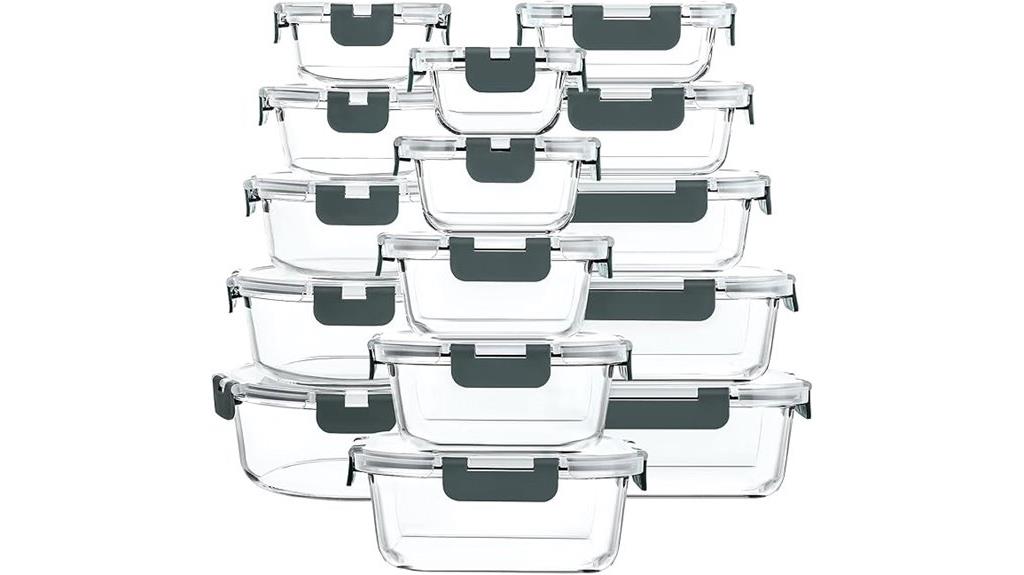 30 piece glass storage set