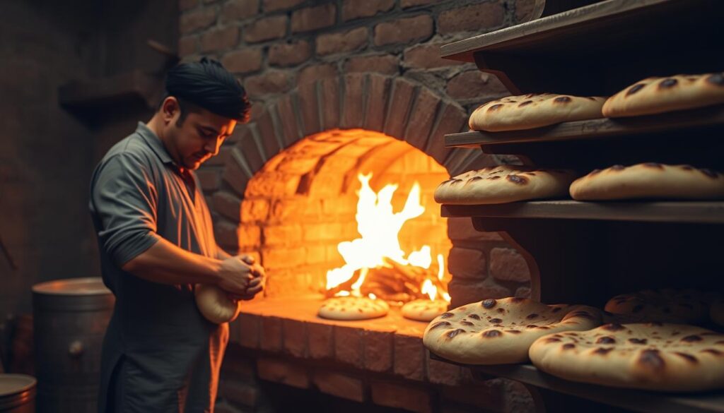 Afghan bread, naan-e-afghani, traditional bread-making