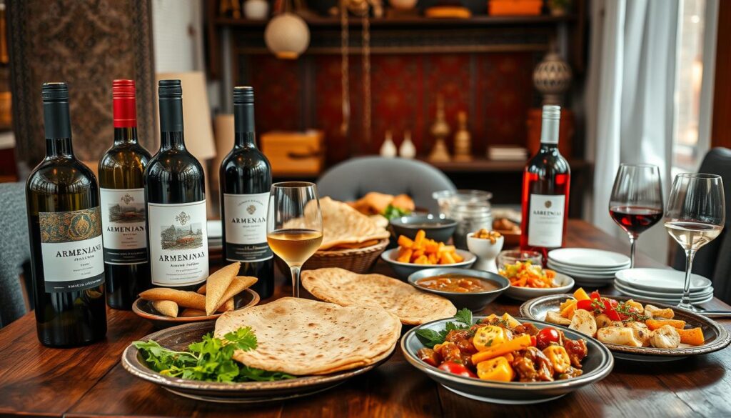 Armenian wine and traditional Armenian dishes pairing