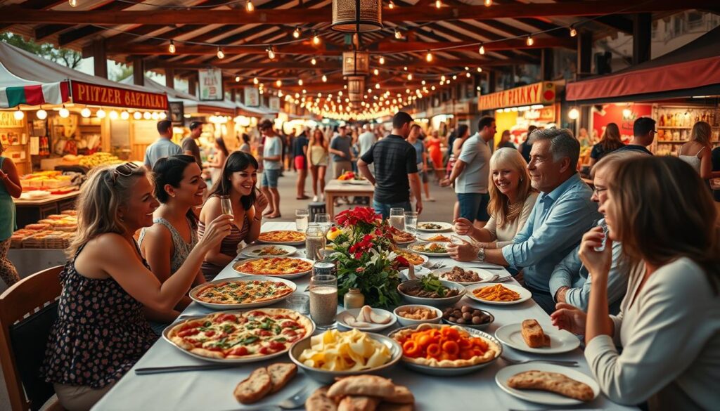 Celebrating Italian food culture, family meals, food festivals