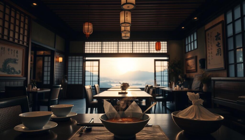 Dining in Japanese restaurants