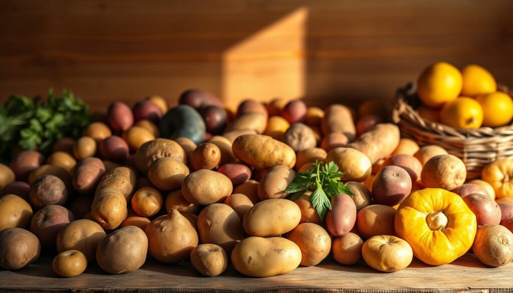 Peruvian potatoes showcasing their diverse varieties