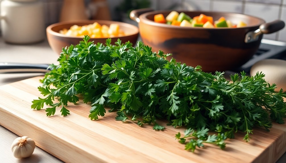 add aromatic fresh herbs