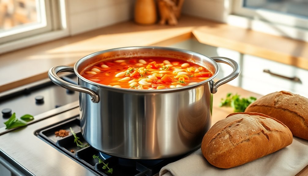 add beans and broth