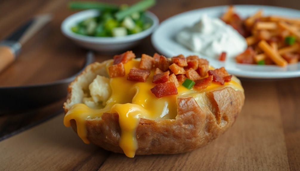 add cheese and bacon