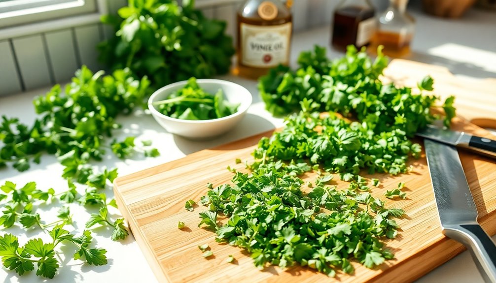 add chopped fresh herbs