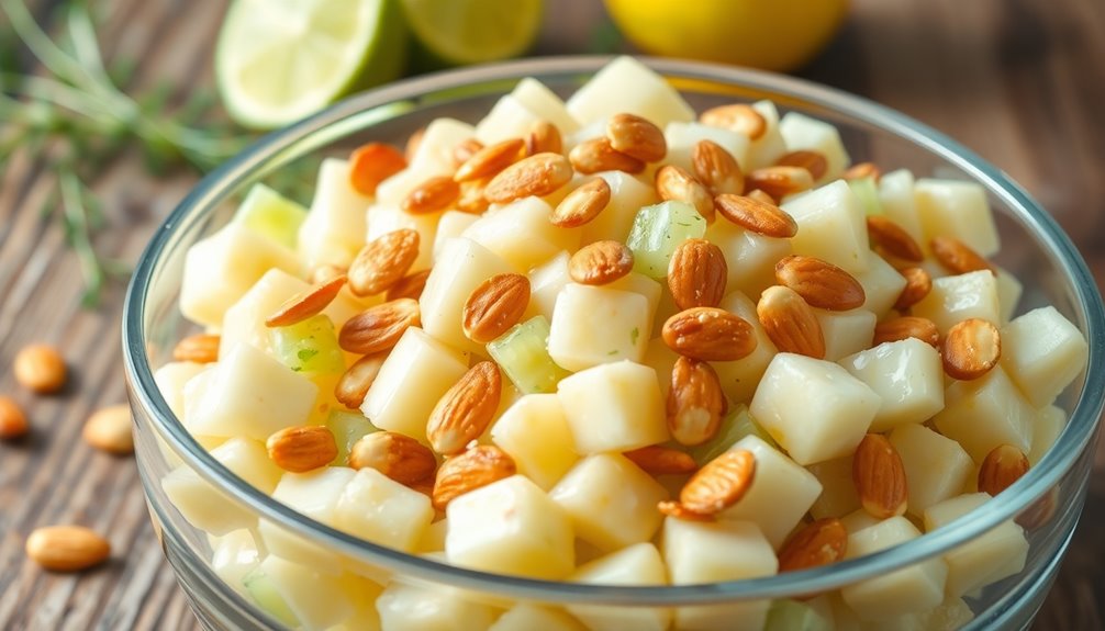 add chopped nuts now