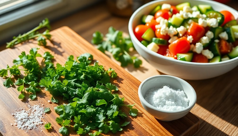 add fresh herbs seasoning