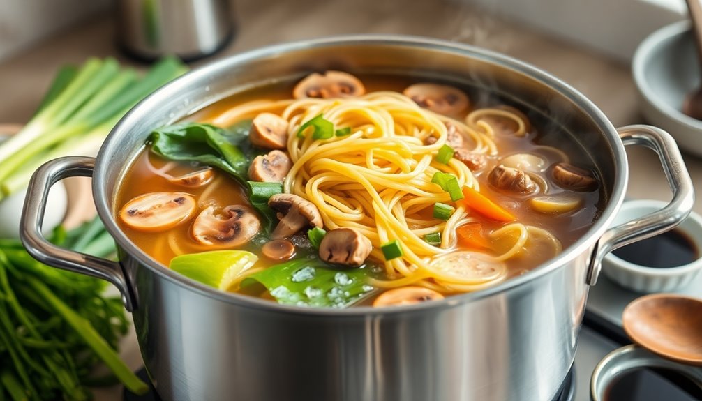 add noodles and simmer