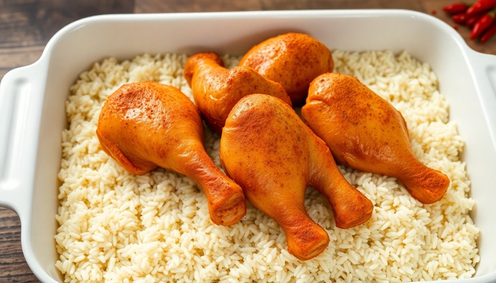 arrange chicken in dish