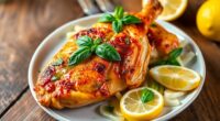 baked chicken with leeks