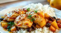 baked chicken with pears