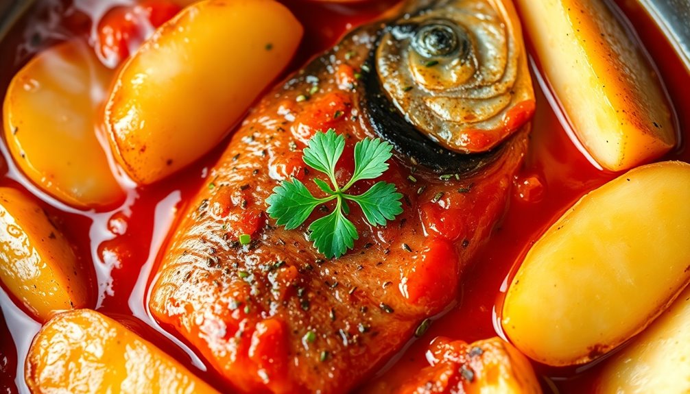 baked herring with potatoes