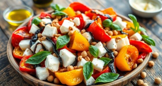 baked pepper mozzarella salad