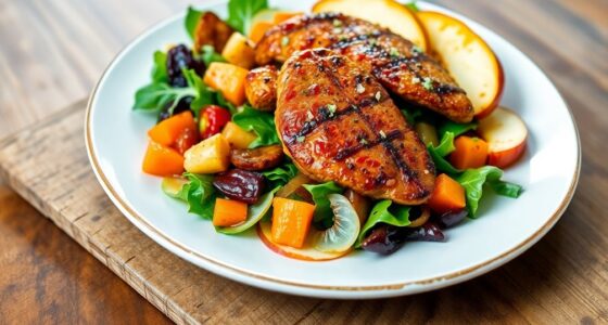 baked salad with chicken