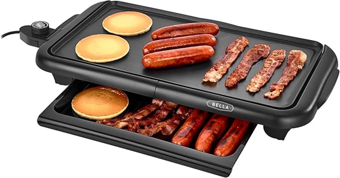 bella griddle with tray