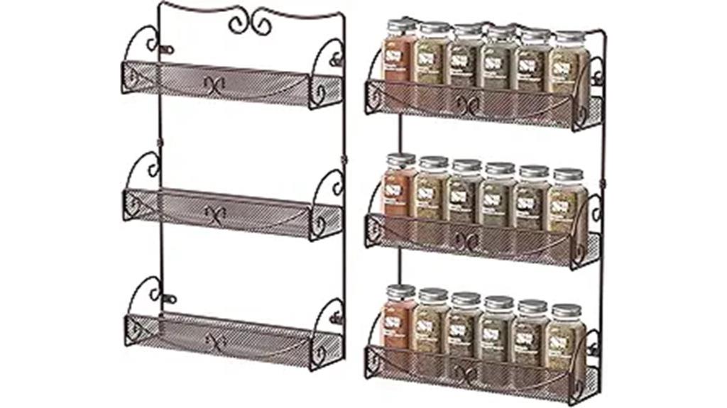 bronze spice rack set