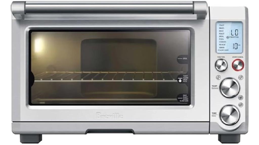 brushed stainless steel oven