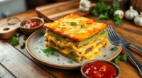 cabbage and brisket lasagne