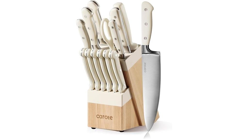 carote knife set block