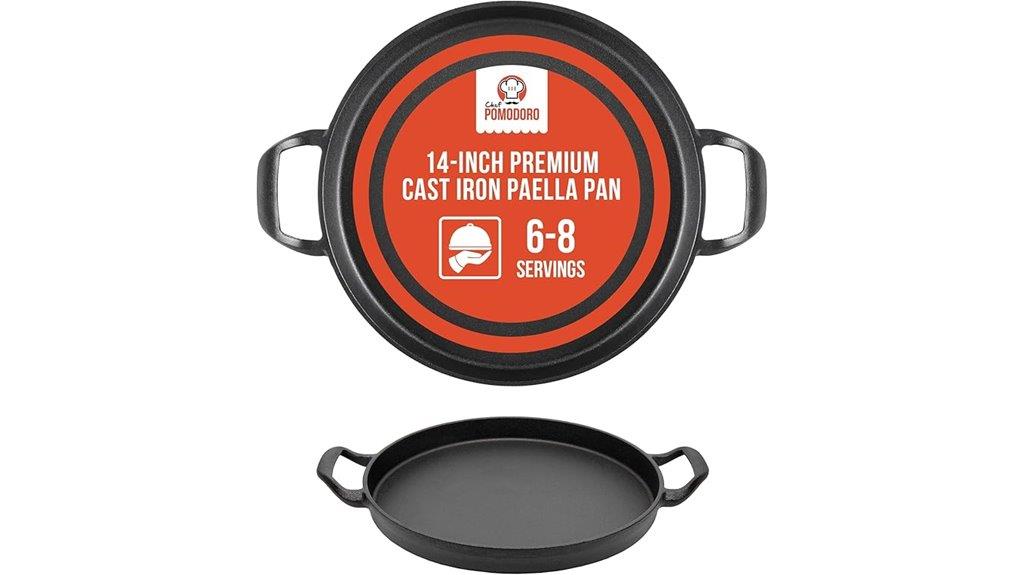 cast iron paella pan