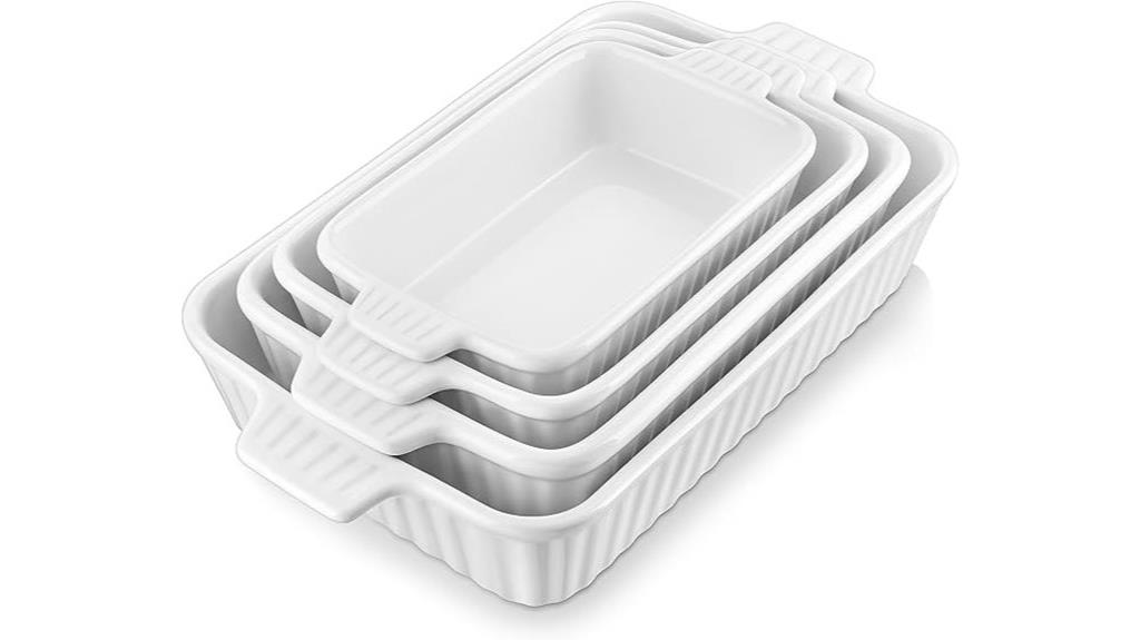 ceramic casserole bakeware set