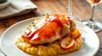 champagne infused chicken dish