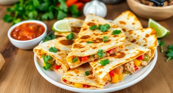 chicken and cheese quesadilla