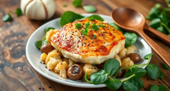 chicken cauliflower mushrooms dish