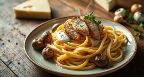 chicken tagliatelle with blue cheese