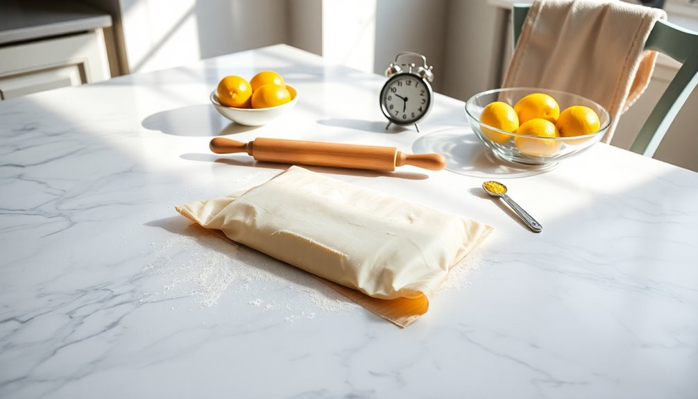 chill dough for thirty minutes