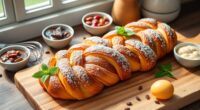 chocolate spread braided pastry