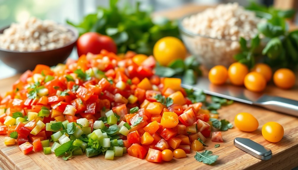 chop and add vegetables