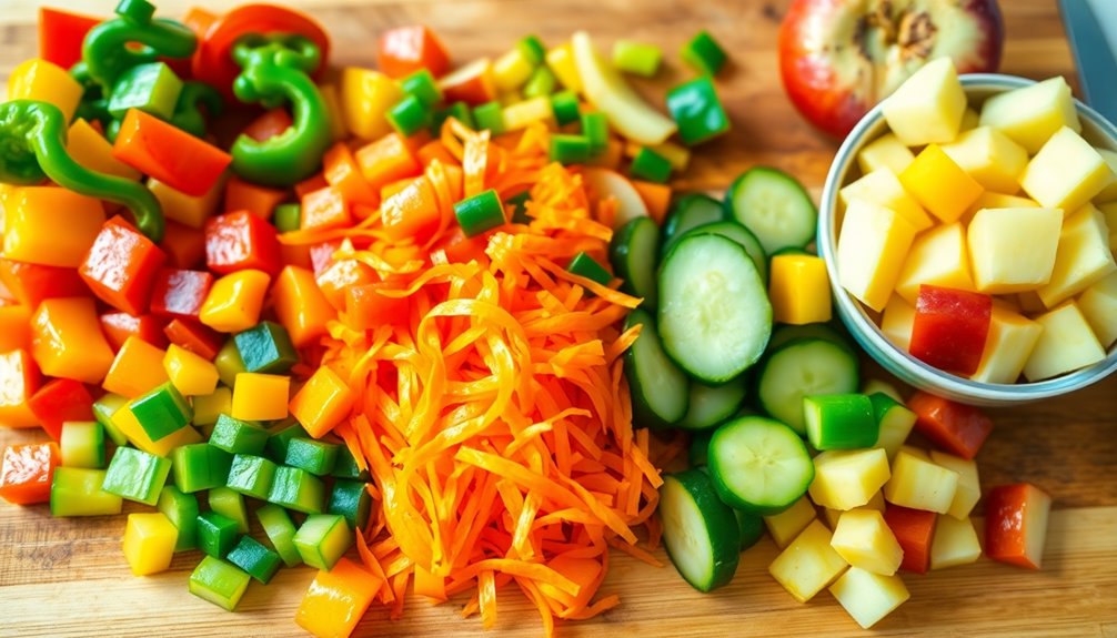 chop and add vegetables