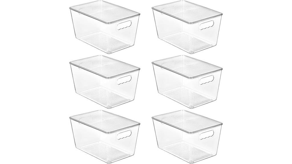 clear stackable storage bins