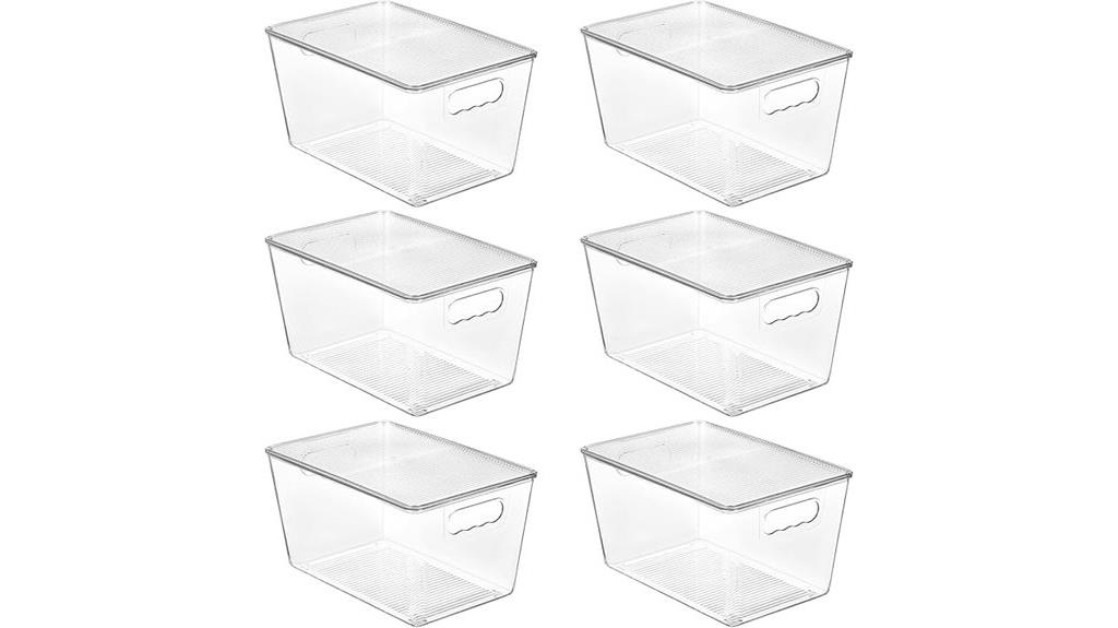 clear stackable storage bins