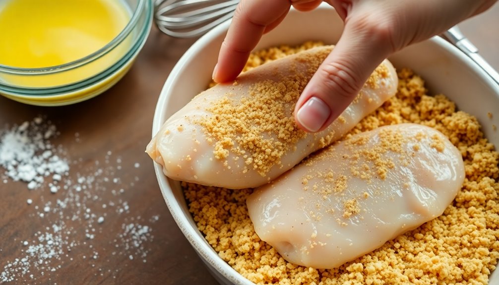 coat cutlets with breadcrumbs